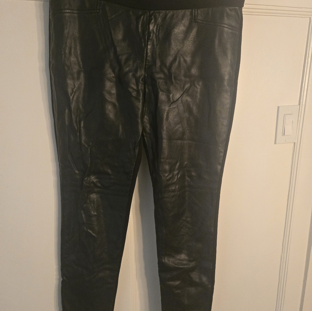 Ralph Lauren Dark Leather Trousers